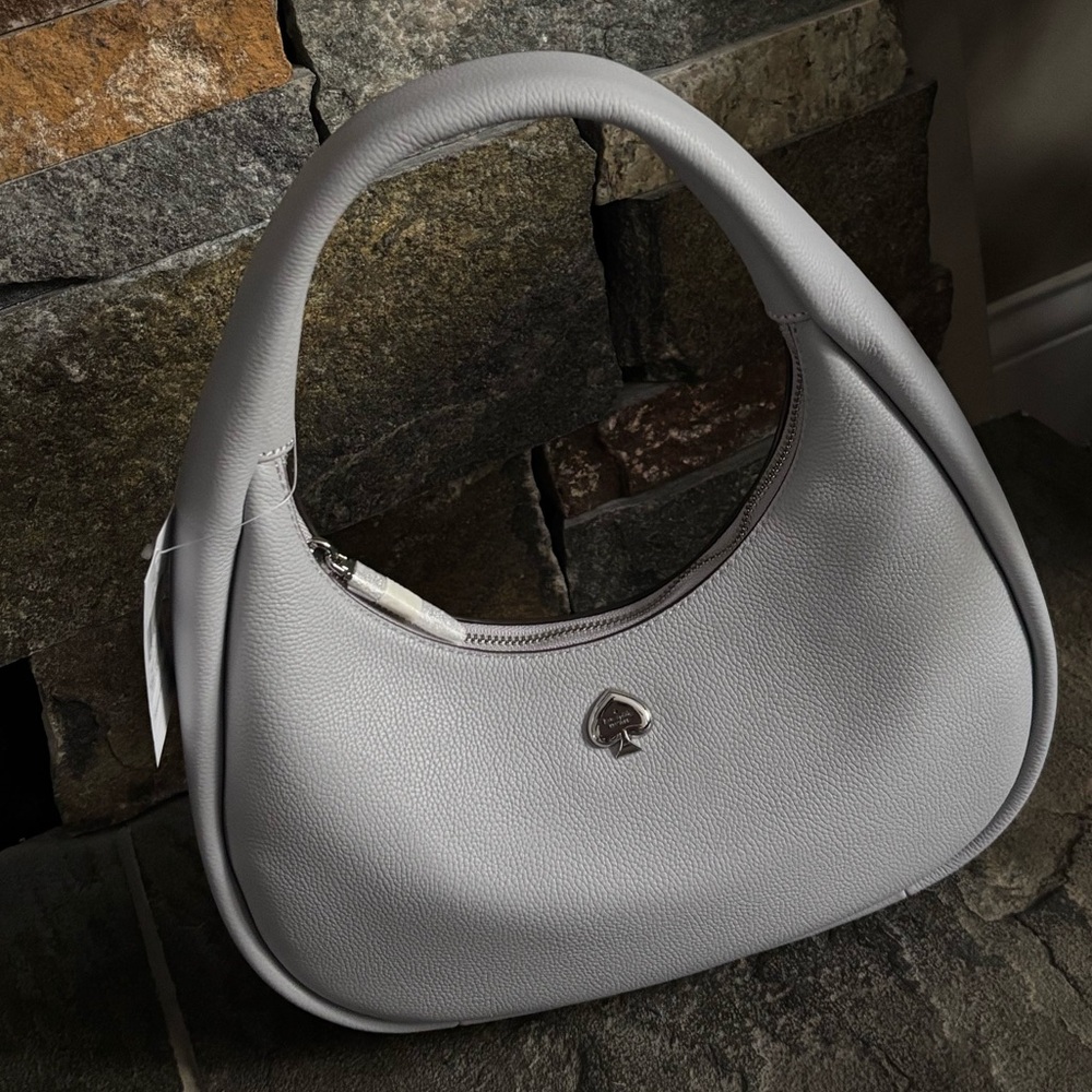 NWT Kate Spade Kayla Crescent Shoulder Bag Grey In Dust Bag XMAS Gift - Picture 15 of 15